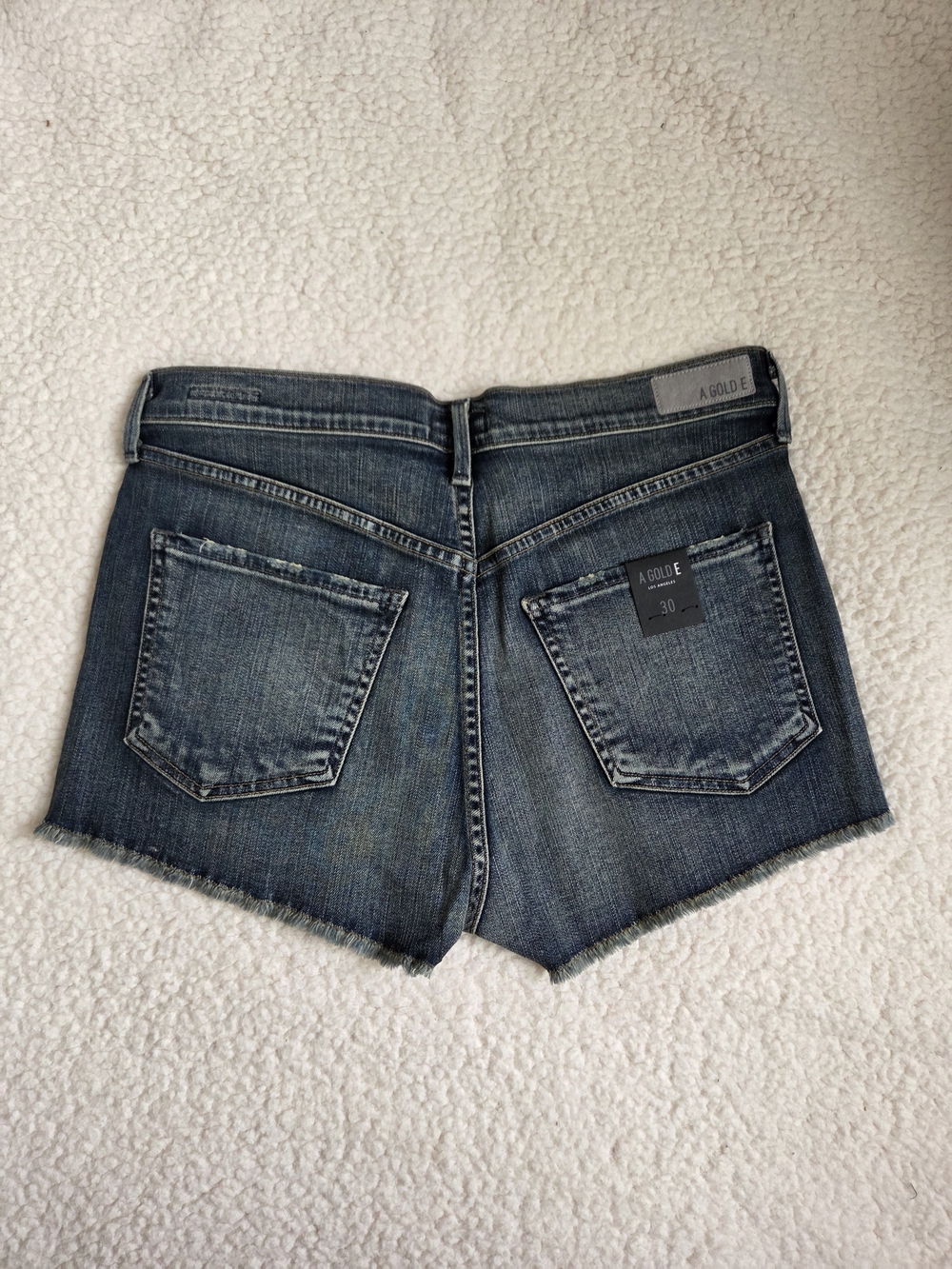 Agolde ANJA High Waist Denim Cutoff Shorts Stretch 30 NWT